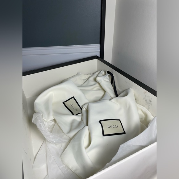 Gucci Charlotte drawstring Black Leather booties 9.5 - Picture 13 of 13